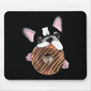 Mousepad Buldogue Francês E Rosquinha De Chocolate