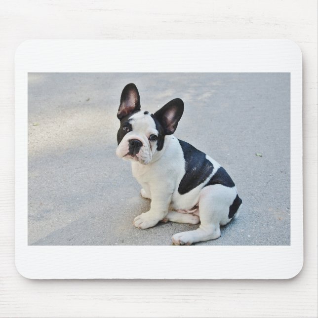 Mousepad buldogue francês sentado (Frente)