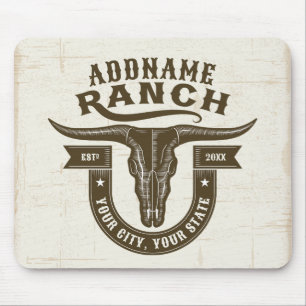 Mousepad Bull Steer Skull Western Ranch