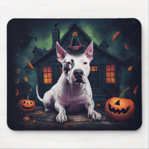 Mousepad Bull Terrier Abóboras Dia das Bruxas Assustador