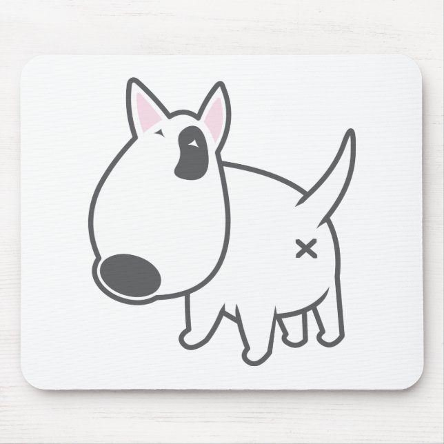 Mousepad Bull terrier - bully_illu_bruno_3c (Frente)