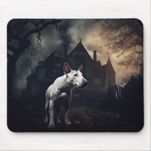 Mousepad Bull Terrier Halloween Assustador