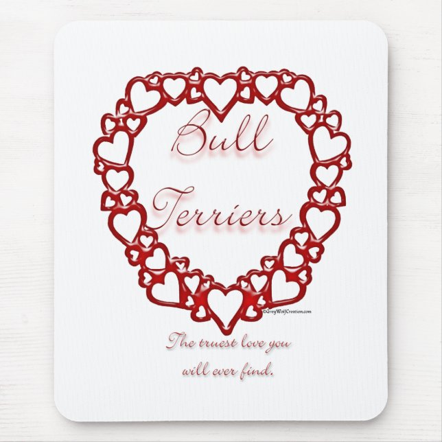 Mousepad Bull Terrier True Love (Frente)