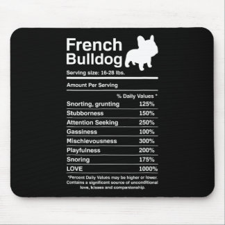 Mousepad Bulldog Fala Nutrição, Diversão Francesa, Lover