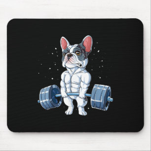 Mousepad Bulldog Francês Levantando Engraçado Giro-Morro