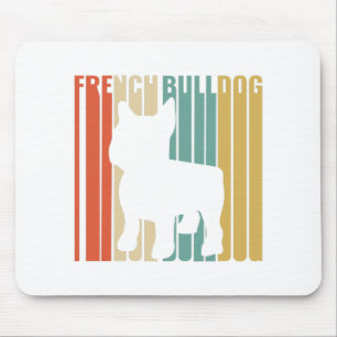 Mousepad Bulldog Francês Retro 1970s Presente Para O Cacho
