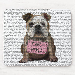Mousepad Bulldog Free Hugs