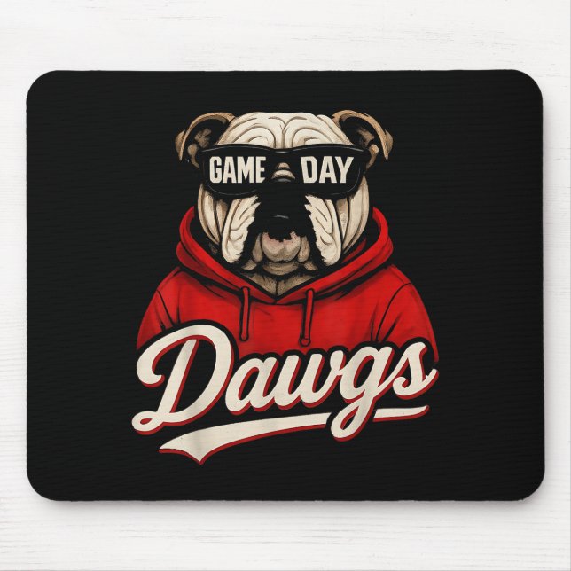 Mousepad Bulldog Graphic Dawgs Men Women Kid Boy Girl  (Frente)