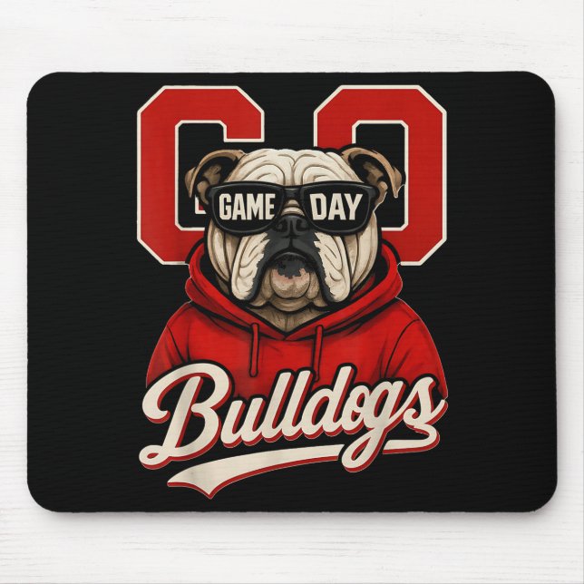 Mousepad Bulldog Graphic Dawgs Men Women Kid Boy Girl  (Frente)