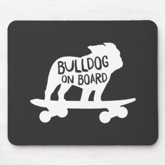 Mousepad Bulldog no Conselho | Cachorro de skate Silhouette