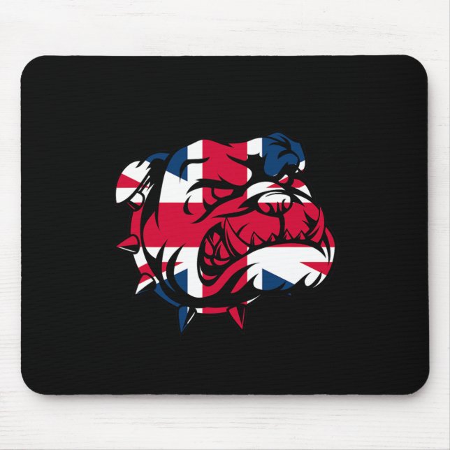 Mousepad Bulldog Union Jack Flag (Frente)