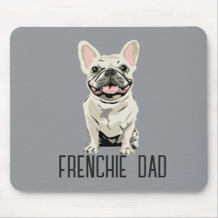 Mousepad Bulldogue Francês Branco, Pai Frenchie