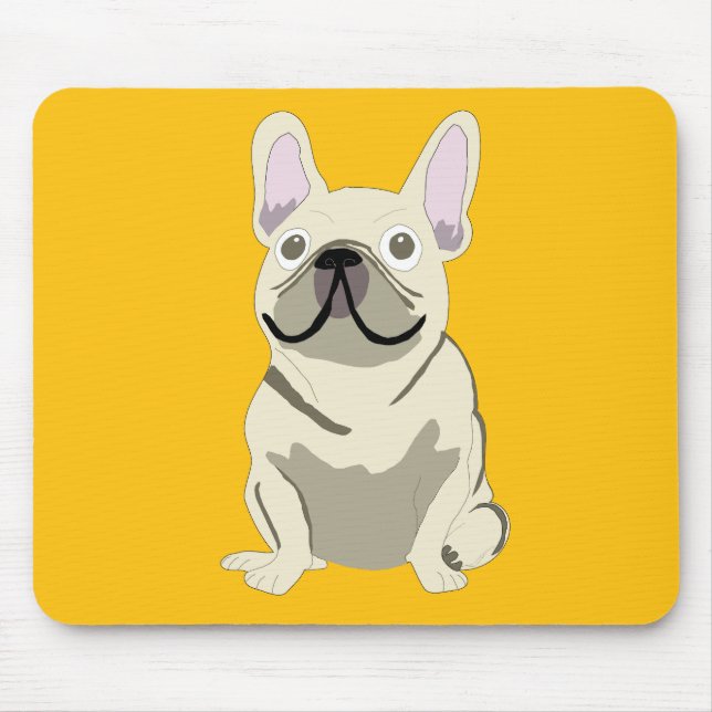 Mousepad Bulldogue Francês Creme, (Frente)