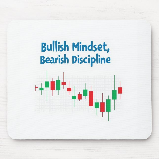 Mousepad "Bullish Mindset, Bearish Discipline - Comércio co (Frente)