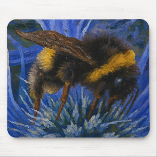 Mousepad Bumblebee sobre o Thistle Azul