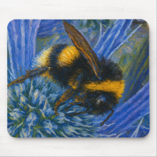 Mousepad Bumblebee sobre o Thistle Azul