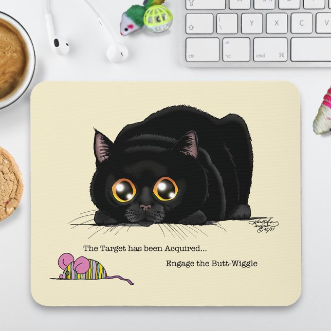Mousepad Bumbum do gatinho traçado (Criador carregado)