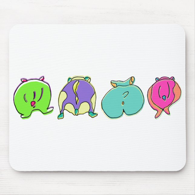 Mousepad Bumbuns Coloridos de Hamster (Frente)