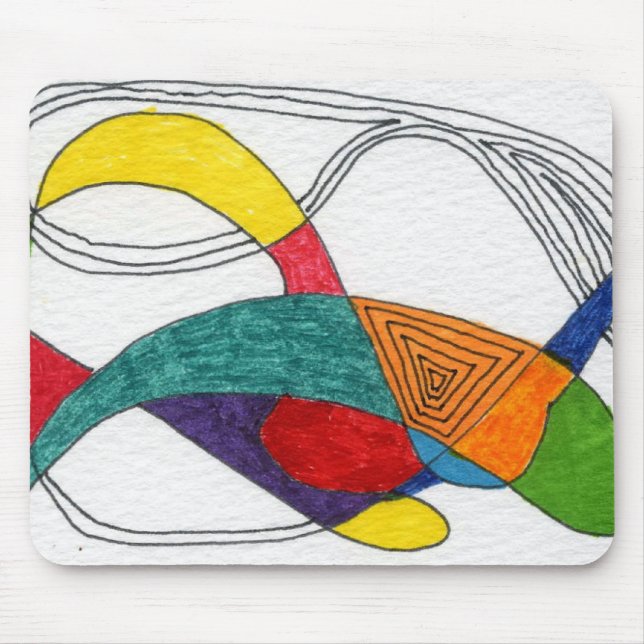 Mousepad Bumeração de Design Abstrato "Bumerangs" (Frente)