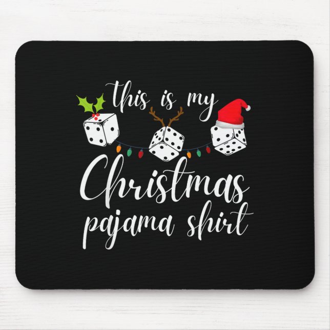 Mousepad Bunco Christmas Pajama Dice Game Night  (Frente)
