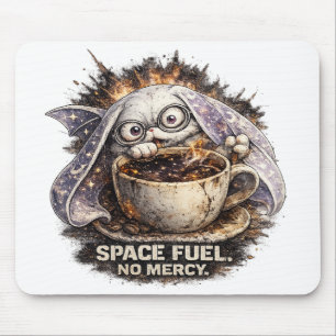 Mousepad Bunny de Combustível Espacial Fofo Café Halloween