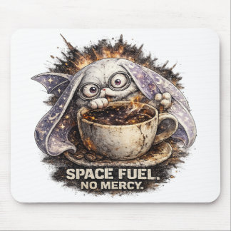 Mousepad Bunny de Combustível Espacial Fofo Café Halloween