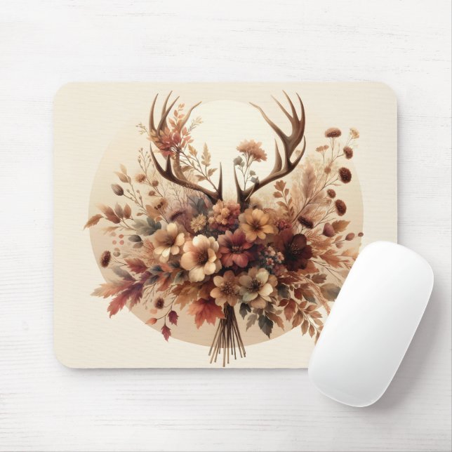 Mousepad Buquê Autumn Deer Antler (Com mouse)