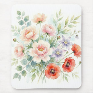 Mousepad Buquê de Flores Silvestres de Jardim de Campo em A