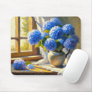 Mousepad Buquê de Hydrangea azul