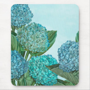 Mousepad Buquê de Hydrangea azul de Verão