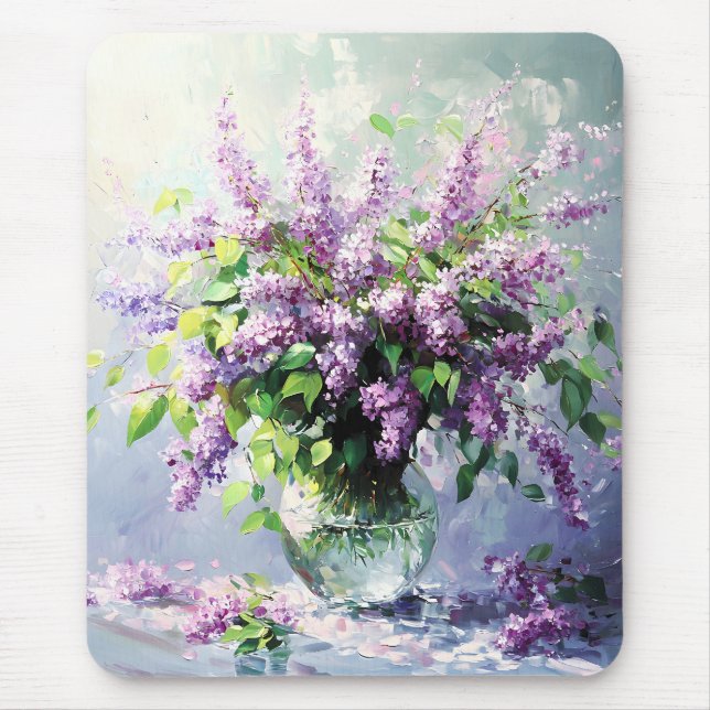 Mousepad Buquê de Lilás em Flor de Lavanda (Frente)