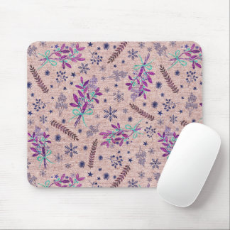 Mousepad Buquê de Natal - Rosa Dusty