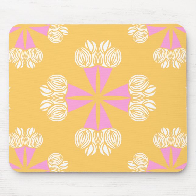 Mousepad Buquê de Verão Ousado em Dourado (Frente)