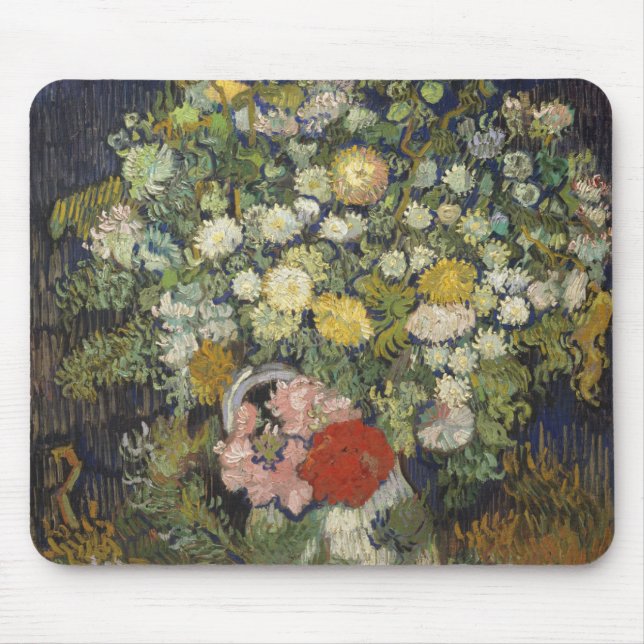 Mousepad Buquê de Vincent van Gogh | das flores em um vaso (Frente)