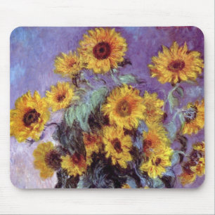 Mousepad Buquê dos girassóis por Claude Monet, arte do