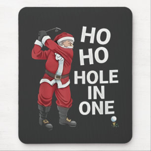 Mousepad Buraco de Um Natal de Golfe Divertido Ho Ho