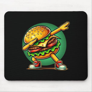 Mousepad Burger Dabbing Dancing Funny Burger Comida Hamburg