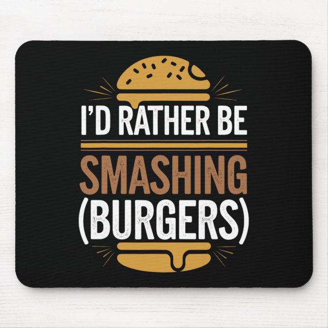 Mousepad Burger Esmagado Lover Grilado Cheeseburger - Parte (Frente)