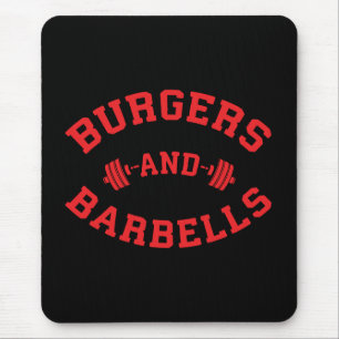 Mousepad Burgers e Barbells - Motivação de Erradão