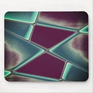 Mousepad Burgundy envelhecido e verde em retângulos trapezo