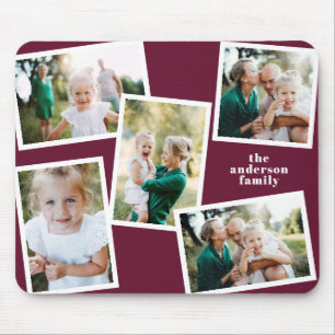 Mousepad Burgundy, família de fotos multimédia moderna