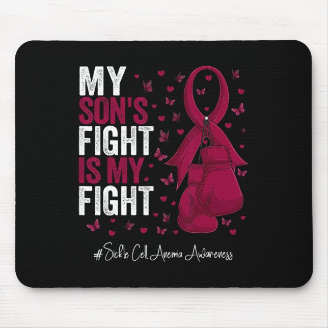 Mousepad Burgundy Ribbon Son Células falciformes Sensibiliz (Frente)