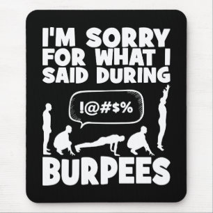 Mousepad BURPEES - Engraçado Workout Novelty
