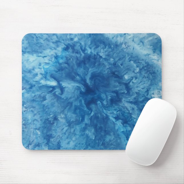 Mousepad Burst de Cor de Água Azul (Com mouse)