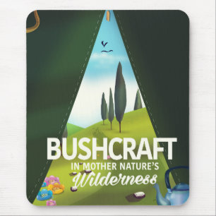 Mousepad Bushcraft 'Visite a natureza Mãe' vida selvagem