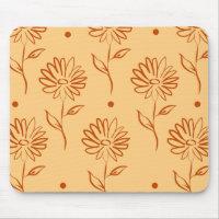 Butterscotch Colored Sunflower Pattern