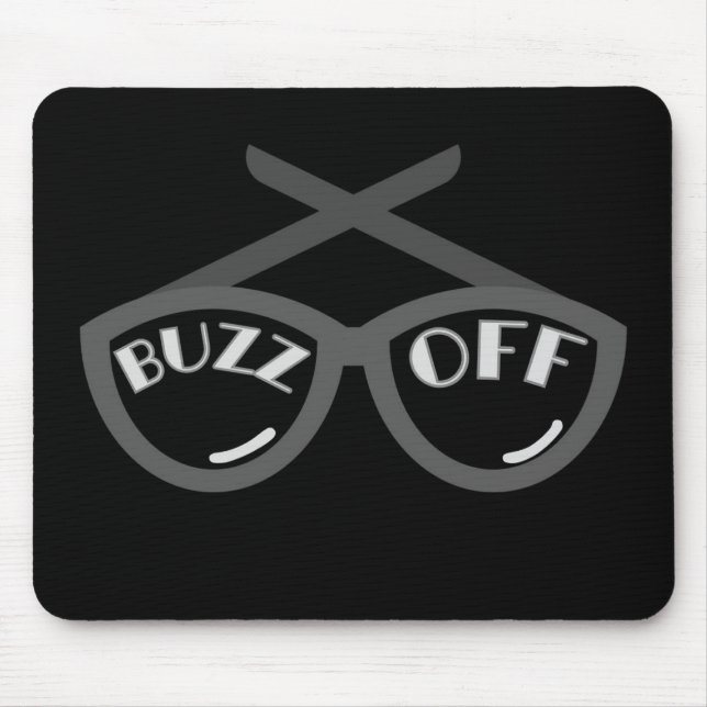Mousepad Buzz Off - Camisa-T feminina dos anos 40 (Frente)