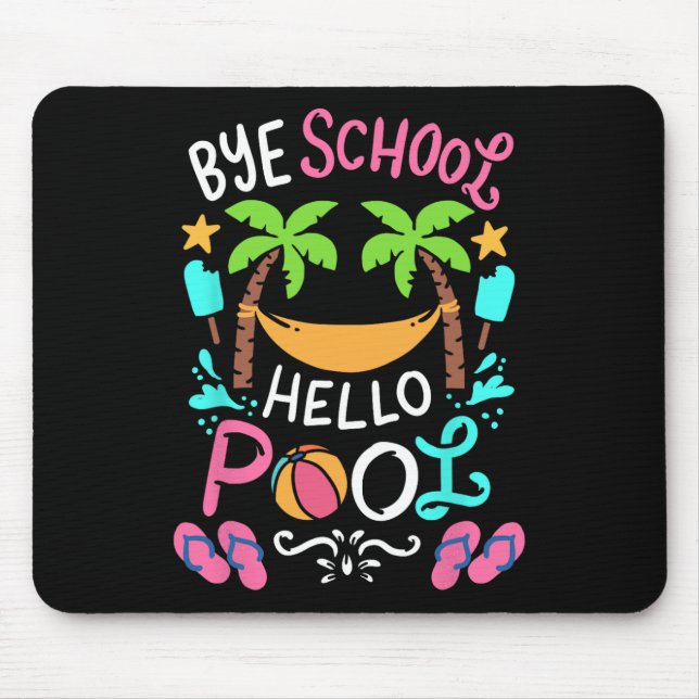 Mousepad Bye School Beach T Ball Tee Hammock (Frente)