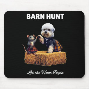 Mousepad Byrn Hunt Lover - Rato Cute E Cachorro Dinmont Din