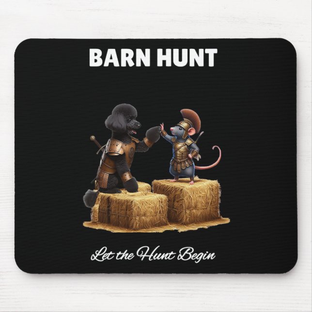 Mousepad Byrn Hunt Lover - Rato Do Guerreiro E Poodô Negro (Frente)